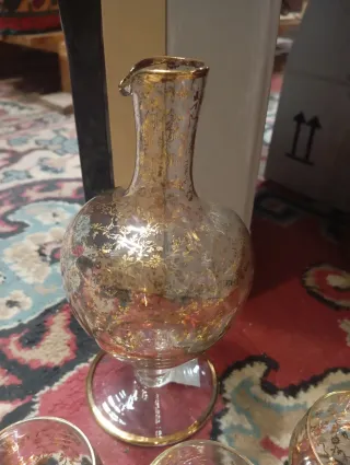 Servizio liquore vetro oro