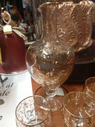 Servizio liquore vetro oro