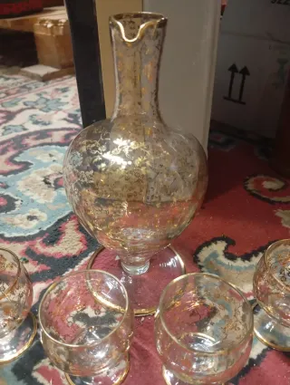 Servizio liquore vetro oro