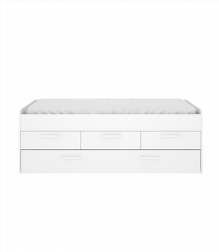 Cama Nido Doble Con 3 Cajones. Blanco