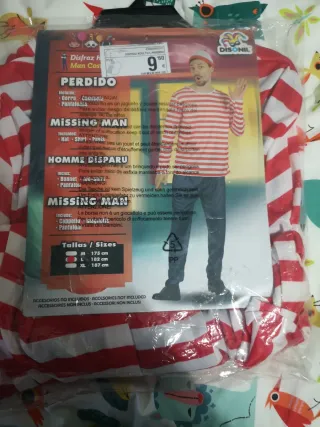 Disfraz adulto Perdido Disonil Talla L 182 cm