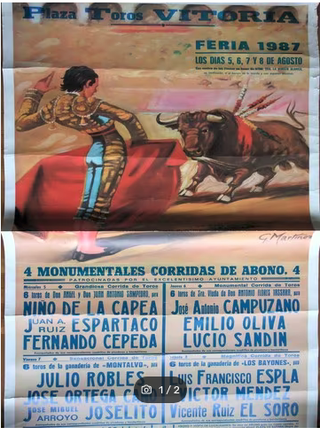 Cartel de Toros Antiguo