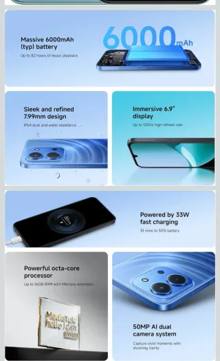 Xiaomi Redmi 15C 128GB Verde Nuevo Caja