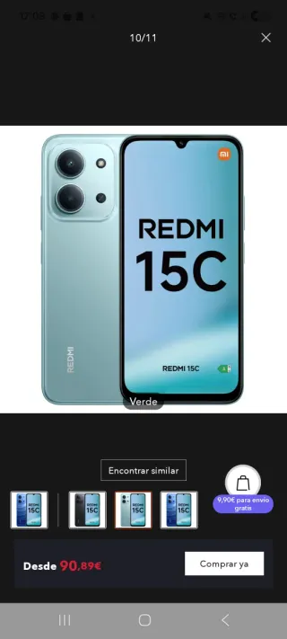 Xiaomi Redmi 15C 128GB Verde Nuevo Caja