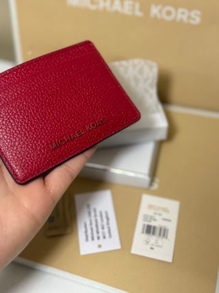 Tarjetero Michael Kors Rojo Piel