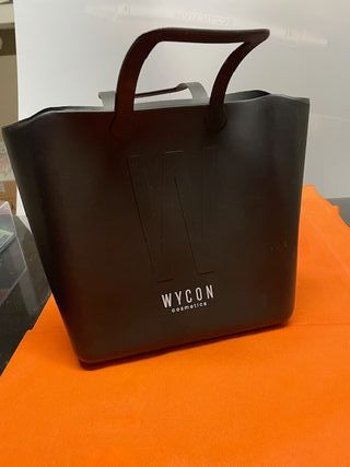 Borsa shopper Wycon in gomma nera