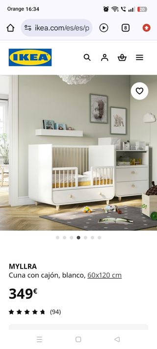 Cuna cajón Ikea y colchón visco Maxcolch