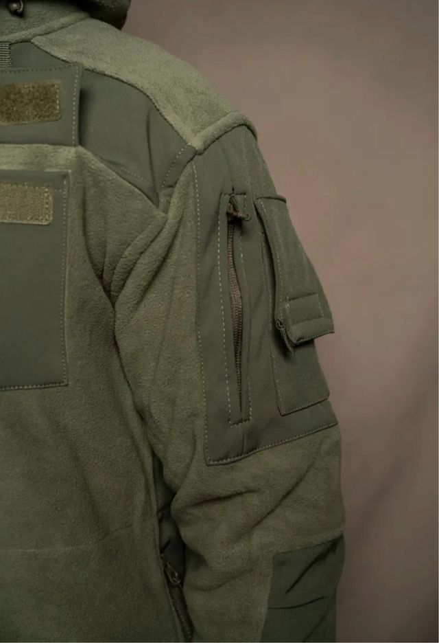Chaqueta Polar Verde Militar Táctica