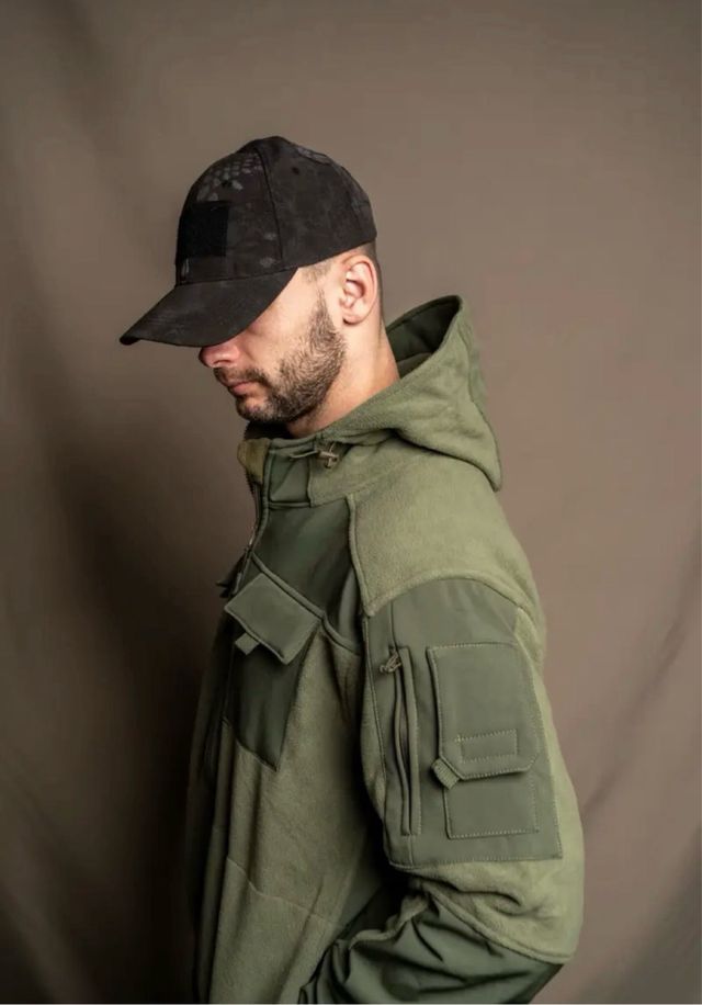 Chaqueta Polar Verde Militar Táctica