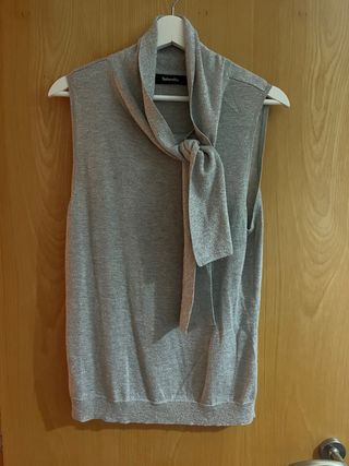 Top fiesta plateado de Tintoretto con lazada