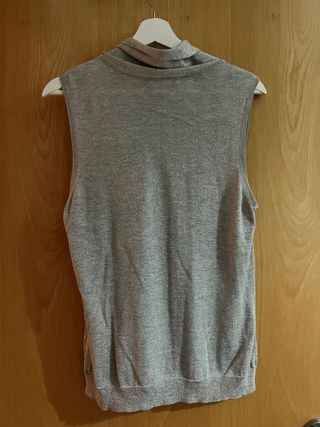 Top fiesta plateado de Tintoretto con lazada