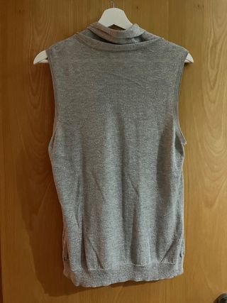 Top fiesta plateado de Tintoretto con lazada