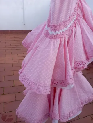 Traje Flamenca Joven Rosa