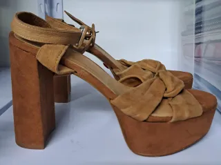 Sandalias Ante Tacón Alto Slowlove