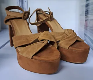 Sandalias Ante Tacón Alto Slowlove