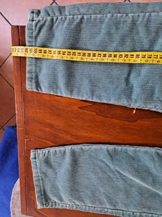 Pantaloni vintage coste verdi donna taglia 42 (28)