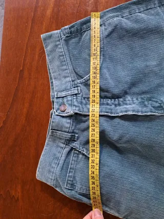Pantaloni vintage coste verdi donna taglia 42 (28)