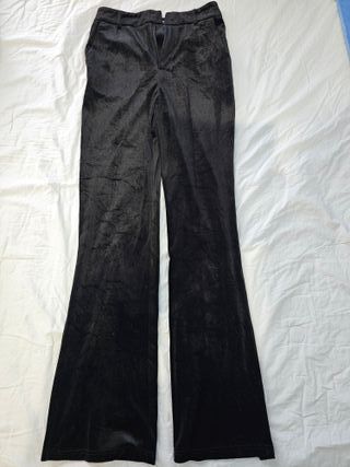 Conjunto Blazer+Pantalones Terciopelo Negro Mujer