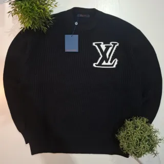 Maglione Louis Vuitton Nero Logo LV