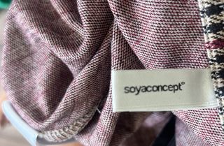 Falda Soyaconcept cuadros blanco y rosa