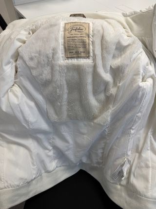 Plumífero Blanco Zara Talla M
