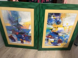 2 Quadri Astratti con Cornice