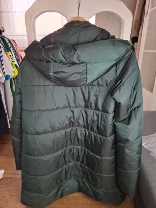 Chaqueta verde acolchada talla L
