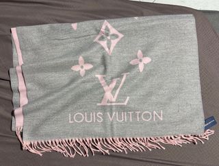 Sciarpa Louis Vuitton Grigio Rosa