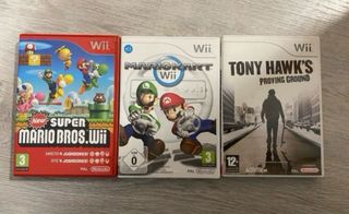 Pacchetto 3 Giochi Nintendo Wii: Mario Kart, Tony Hawk
