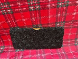 Bolso de fiesta vintage negro y dorado