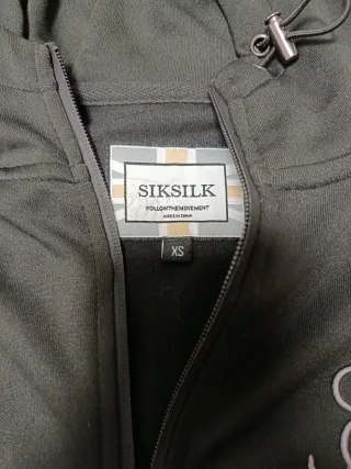 Chaqueta SikSilk Talla xs  Negra y Gris