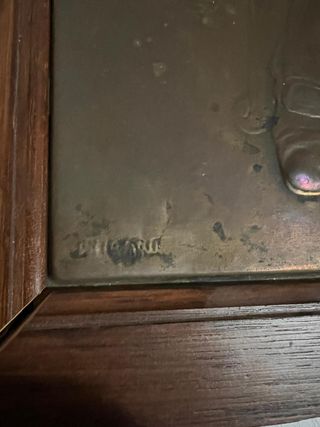 Rilievo ottone Dal Monteverde F. Pirani