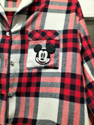 Pijama Mickey a cuadros rojo y blanco