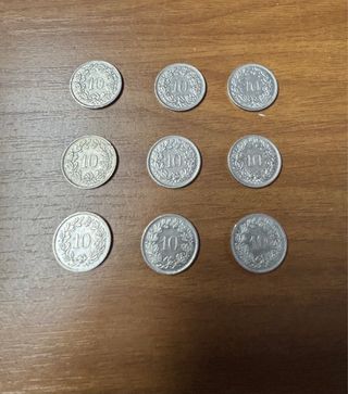 Moneta Svizzera Rappen 10