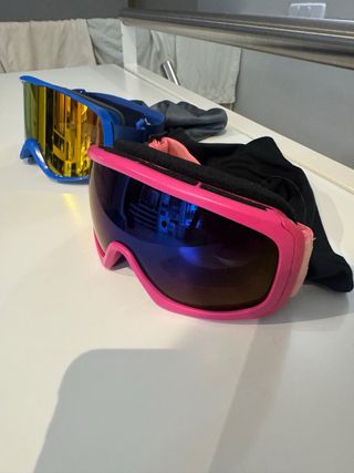 Casco de esquí Wedze azul y rosa