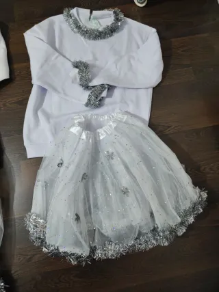 Disfraz copo nieve adulto y niña