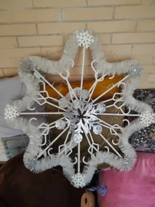 Disfraz copo nieve adulto y niña