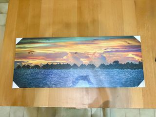 Quadro Tramonto Tropicale 100x40 cm