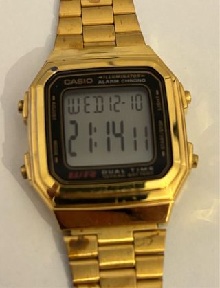 Casio A178W Reloj Dorado