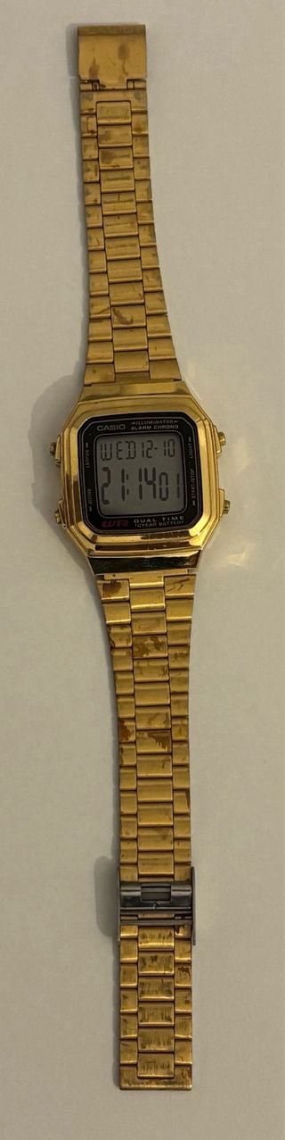 Casio A178W Reloj Dorado
