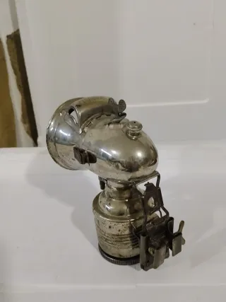 Antorcha de carburo bicicleta siglo XIX