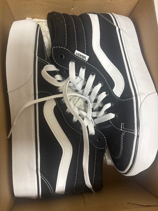 Vans Sk8-Hi Plataforma Negro/Blanco