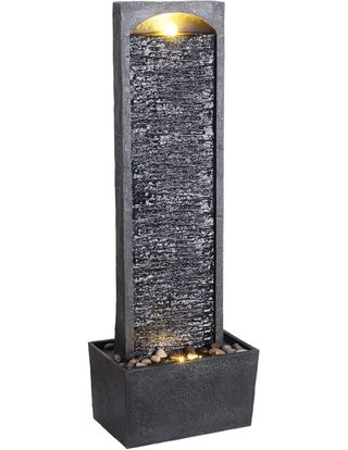 Peaktop Piedra de la Onda Fuentes para jardín, Gri