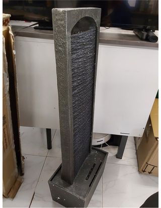 Peaktop Piedra de la Onda Fuentes para jardín, Gri