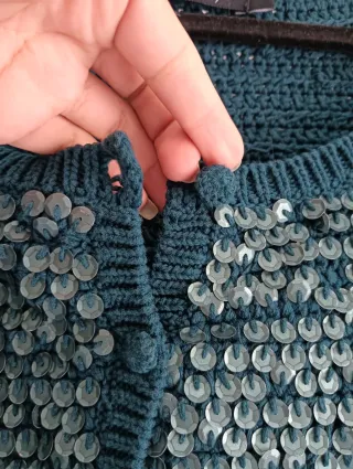 Chaqueta verde con lentejuelas