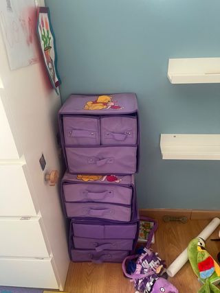 Cassettiera in tessuto per bambini Winnie the Pooh