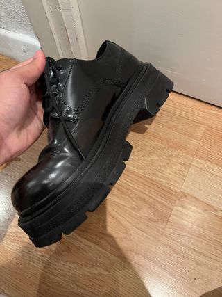 Mocasines Zara negros plataforma