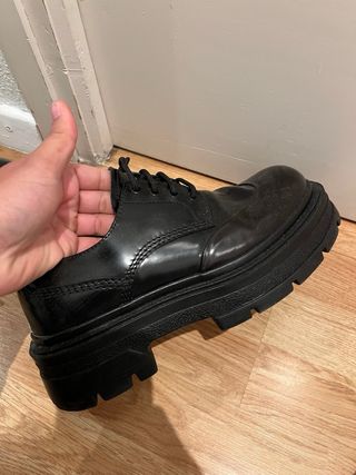 Mocasines Zara negros plataforma