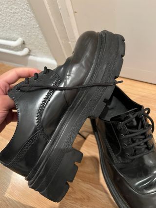 Mocasines Zara negros plataforma