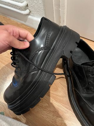 Mocasines Zara negros plataforma